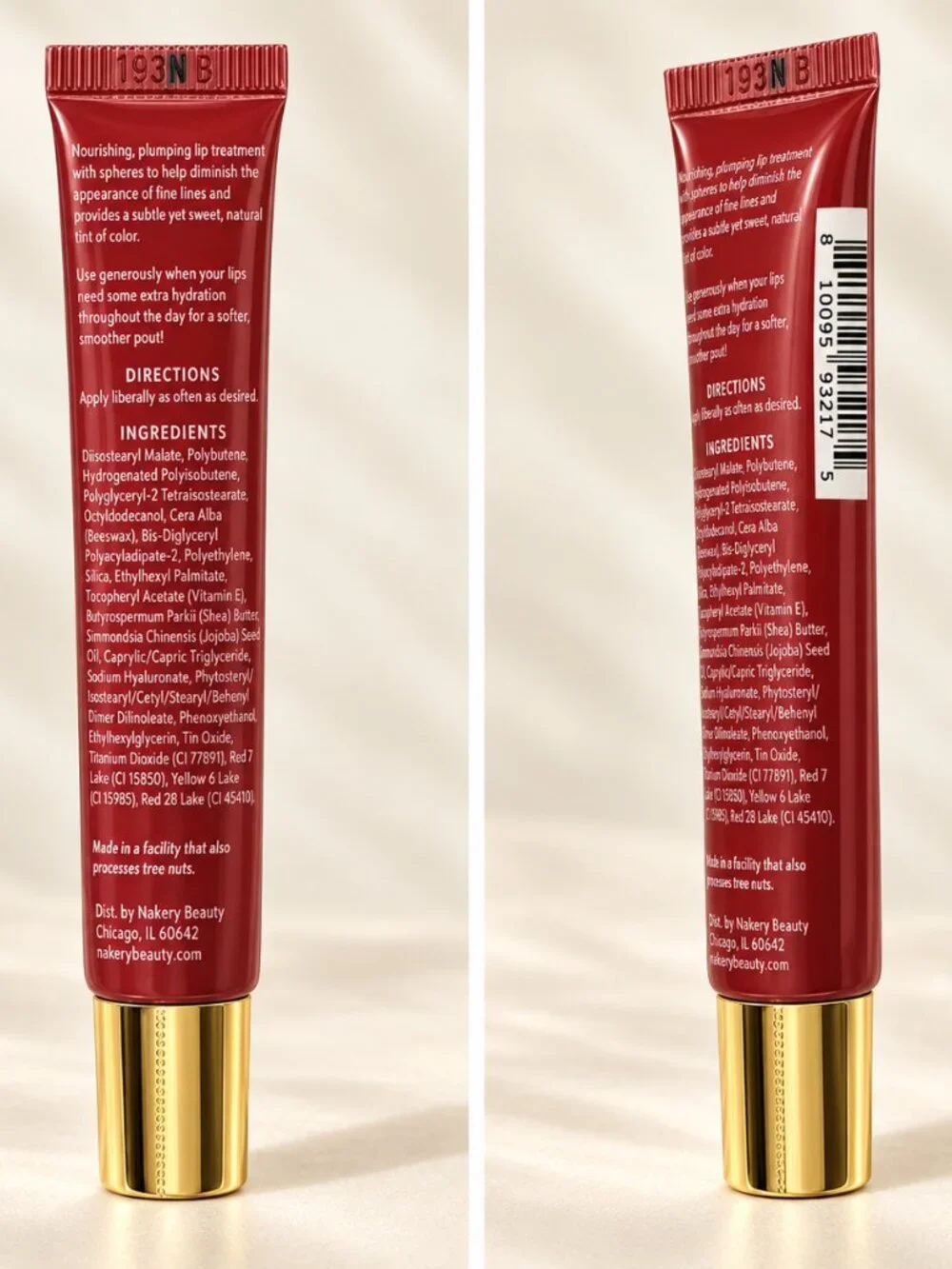 Nakery Beauty Plumping Line-Smoothing Lip Treatment Birthday Suit 15mL New